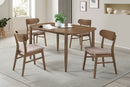 Dortch 5-piece Oval Solid Wood Dining Set Walnut