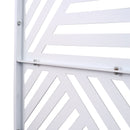 Outdoor & Indoor Privacy Screen Metal Privacy Screen 76' H×48' W, Freestanding Decorative Privacy Screen for Deck Balcony Patio, Privacy Fence Panels White