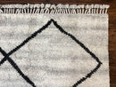Modern Shag Rug 8x10, Gray and Black, Wool and Cotton, Lulu and Georgia, Handmade Indian Shag Rug