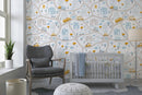 Cars and Trucks Playroom Wallpaper
