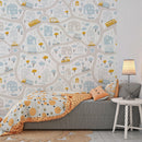 Cars and Trucks Playroom Wallpaper
