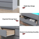 Six Drawer LED Dresser With USB Charging Ports For Bedroom