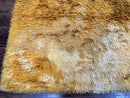 Rya Shag Rug 4.6 x 6, Shades of Yellow, Mid Century Vintage Carpet