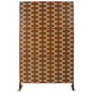 Outdoor & Indoor Privacy Screen Metal Privacy Screen 76' H×48' W, Freestanding Decorative Privacy Screen for Deck Balcony Patio, Privacy Fence Panels for Outside Lawn Garden PS112 BROWN HAMMERTONE