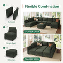 Emerald Green Modular Sleeper Sofa With Hidden Storage Compartment