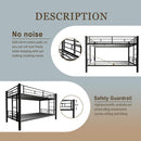 Metal Bunk Bed Twin Over Twin Heavy Duty With Ladders Black