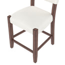 5-Piece Counter Height Dining Set, Faux Marble Bar Table with 4 Upholstered Chairs, Mid-Century Style for Kitchen or Small Spaces
