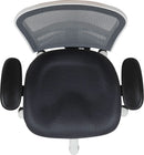 Nicholas Gray And White Mesh Mid Back Swivel Office Chair With Adjustable Lumbar