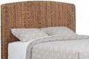 Hand Woven Banana Leaf Queen Size Headboard Amber