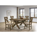 Raven Wood Fabric Upholstered Dining Chair Set of 2