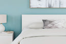 Contemporary Adjustable Height Queen Panel Headboard White