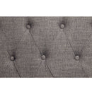 Florian - Loveseat With 3 Pillows - Gray Fabric & Antique White