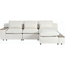 L-shaped Modular Sectional Sofa with Removable Back Cushions,3 Pillows and 2 Storage Spaces,Suitable for Living rooms,Offices and Apartments