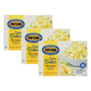 Extra Butter Flavored Microwave Popcorn | Pack of 3 Boxes | Preferred Popcorn