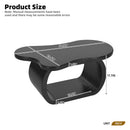 ON-TREND 39.3'*23.6' Modern Cloud Coffee Table with 1.5' Thick Tabletop, Cream Style Irregular End Table with Curved Legs, Unique Design Accent Table with Round Edge for Living Room, Apartment, Black