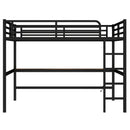 Metal Queen Size Loft Bed with Power Outlet and LED Lighted, Space-Saving, Noise Reduced, Black