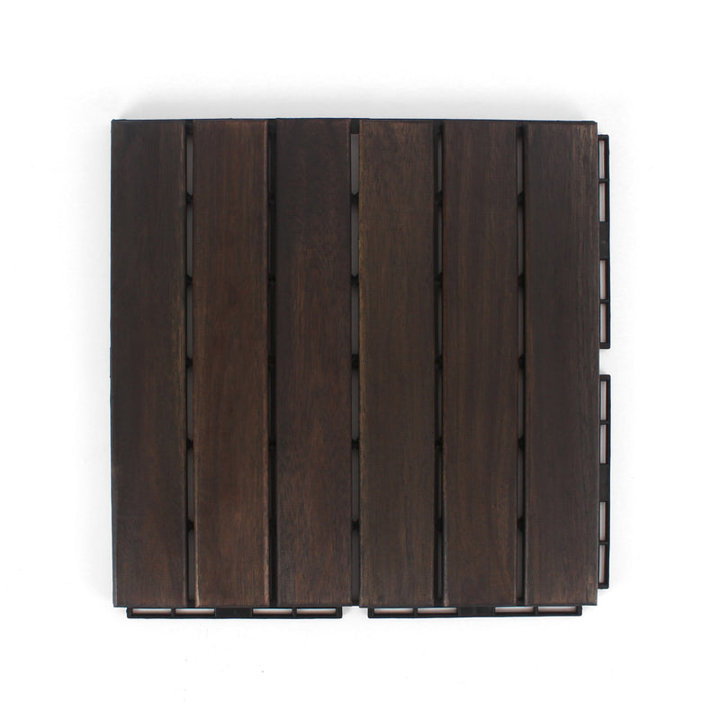 Ebony Straight Wood Deck Tiles