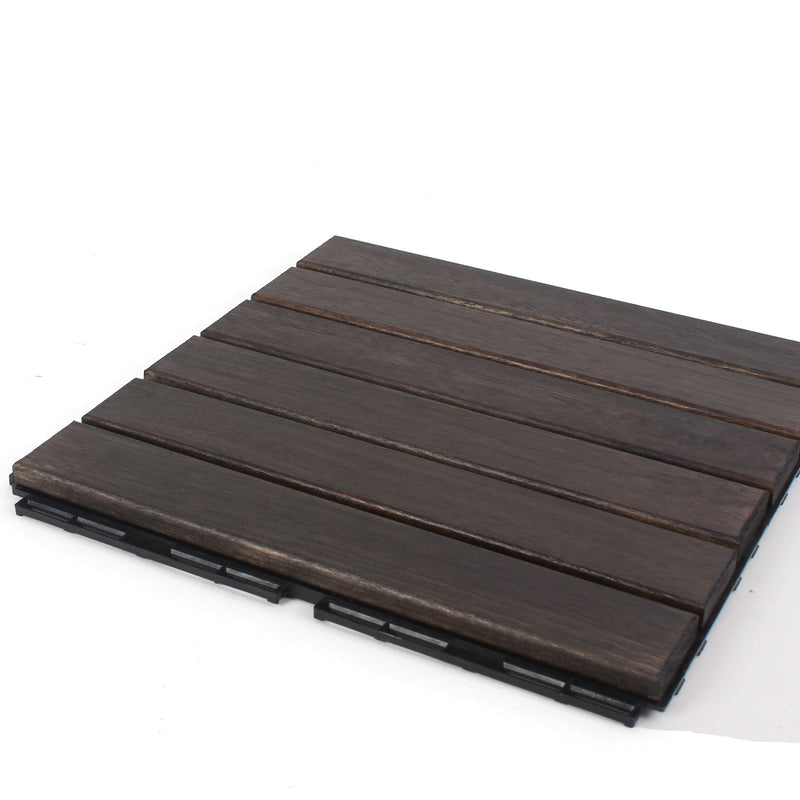 Ebony Straight Wood Deck Tiles