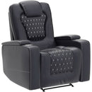 Black Power Recliner With USB Ports And Cup Holders