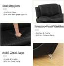 Black Leather Sofa Set With Loveseat For Living Room