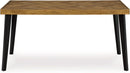 Blondon 60 Inch Solid Wood Dining Set Brown Finish Durable Construction