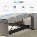 Grey Sleeper Sofa Bed Chair Three Level Adjustable Backrest