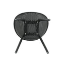 Modern Gable Dining Chair Set of 2 with Weather-Resistant Plastic in Black