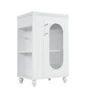 20' Bathroom Vanity with Sink, Bathroom Vanity Cabinet with Two-tier Shelf, Adjustable Shelf, Solid Wood and MDF, White(Old Sku:WF322518AAK)