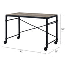 Oklarth - Writing Desk - Rustic Oak & Black