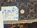 Navy Blue Afghan Balouch Rug 4x6, Handmade, New