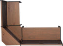Black Pecan Five Seat Dining Set With Storage Benches