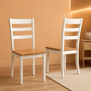 Gesthaven Solid Wood Frame Dining Chair Set White Natural