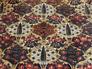 Antique Persian Bakhtiari Rug 12x19, Palace Size Wool Handmade Persian Carpet, Oversized Rug, Panel Design, Peacocks, Multicolor, Rare