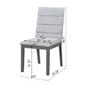 Oak Gray Finish & Tufted Upholstery Modern Dining Chairs Set of 2 – Sleek Comfort with Rubber Wood Frame