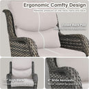 Swivel Rocker Patio Chairs Set with Cozy Coffee Table