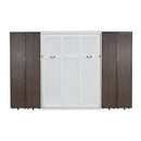 Queen Murphy Bed Wall Bed with Storage Doors, Espresso