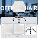 Ivory Boucle Vanity Chair Height Adjustable Makeup Desk Chair