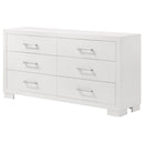 Jessica 6-drawer Dresser Snow White