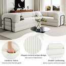 U_Style L-Shaped Modular Sofa Bed in Corduroy Fabric, Ideal for Living Rooms and Apartments