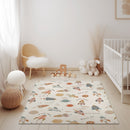 Soccer Field Playroom Rug / World map Area Rug