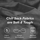 Charcoal 5ft Memory Foam Bean Bag Chair for Living Room