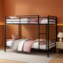 Metal Bunk Bed Twin Over Twin With Safety Guard Rails