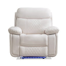 Power recliner with  LED Strip WHITE color