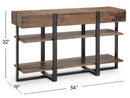 Prescott - Modern Reclaimed Wood Rectangular Sofa Table - Rustic Honey