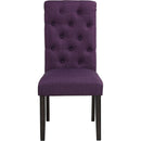 Purple Tufted Dining Chairs Set Of 2 For Dining Room
