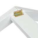 Double Twin House-Style Floor Bed with Fence, Guardrails, without door, White(Old Sku:W504P143317)