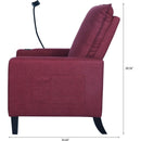 Recliner Chairs for Adults, Adjustable Recliner Sofa with Mobile Phone Holder & Cup Holder, Modern Reclining Chairs Fabric Push Back Recliner Chairs for Living Room, Bedroom, RED