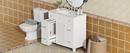 36' Bathroom Vanity with Ceramic Sink, White, Solid Wood Frame, Soft Close Doors, Adjustable Shelves, 3 Drawers ,Including Double-Depth Drawer for Hairdryer Storage(Old sku:SV000003AAW-2)