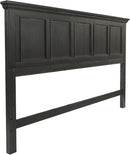 Rustic Black King Headboard - Durable Mahogany Wood