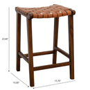 James - Mid-Century Modern Genuine Counter Stool